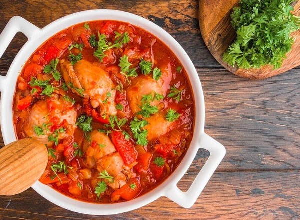 Куриная грудка с перцем
