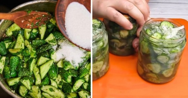 Маринованные огурцы с чесноком и зеленью от Клопотенко Маринованные огурцы с чесноком и зеленью от Клопотенко