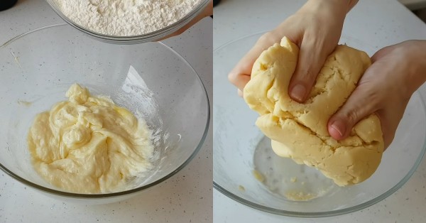 Красивое печенье с орехами и джемом Красивое печенье с орехами и джемом