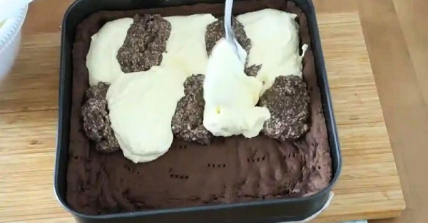 Польский сырник с персиками