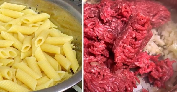 Макароны с мясной подливой Макароны с мясной подливой