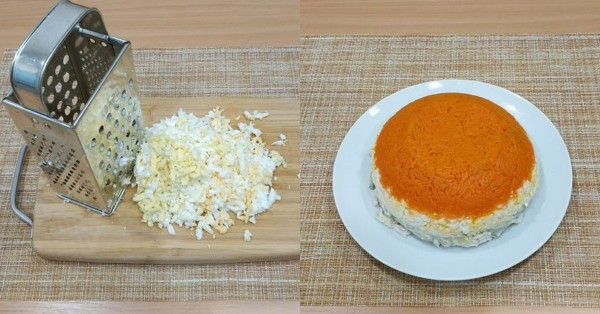 Салат &laquo;Листопад&raquo; с курицей и грибами