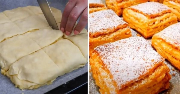 Слойки на кефире а-ля &laquo;Наполеон&raquo;