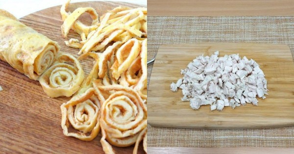 Салат &laquo;Листопад&raquo; с курицей и грибами