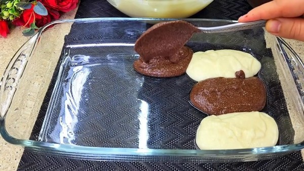 Воздушный манник на кефире &laquo;Зебра&raquo;
