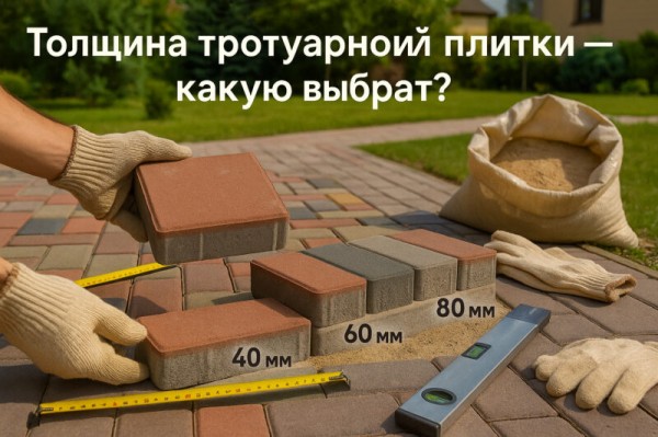Какую толщину тротуарной плитки выбрать: советы для дачного участка и не только